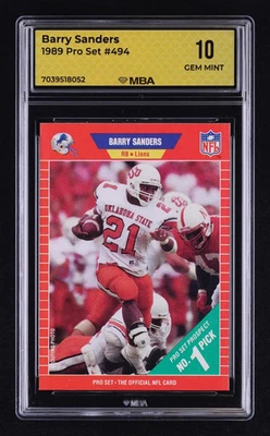 Juego profesional Barry Sanders #494 1989 MBA 10 Foto 1 de 2