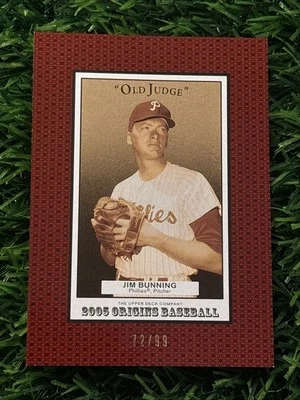 Jim Bunning/99 UD ORIGINS OLD JUDGE RED BORDER PHILLIES #106 2005 05 CUBIERTA SUPERIOR Foto 1 de 2