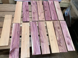 15 Stck. 3/4 Zoll x14 Zoll EASTERN RED CEDAR INDIANA Schnittholz Holz Wacholder S4S *KOSTENLOSER VERSAND* - Bild 1 von 1