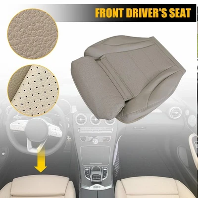 Front Driver Bottom Leather Seat Cover Tan For 2015-21 Mercedes Benz C250 C300 J - Image 1 of 4
