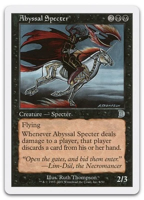 Abyssal Specter #1 (NM) Deckmasters Garfield vs Finkel DKM Magic MTG - Image 1 of 2