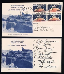 OH DAYTON AIR FAIR JULY 23 1983 COVER USAF THUNDERBIRDS CACHET+AUTOGRAPHS OF 8 - Picture 1 of 2