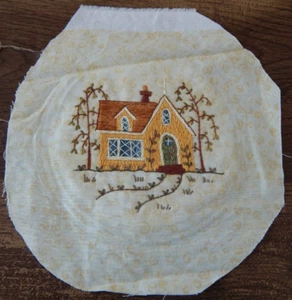 Embroidered COZY HOME on Fabric Ready for Hoop/Frame 9-10" Cottagecore - Picture 1 of 3