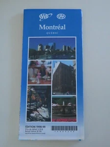 AAA Montreal Quebec City Map  1998-1999 = - Picture 1 of 1