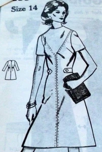 * Schönes Vintage 70er Jahre Kleid Schnittmuster 14/36 - Bild 1 von 1