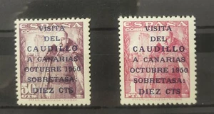 ESPAÑA. EDIFIL 1083A/1083B ** VISITA DEL CAUDILLO A CANARIAS. CATALOGO 400 € - Imagen 1 de 3