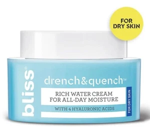 Bliss Drench & Quench Reichhaltige Wassercreme für den ganzen Tag Feuchtigkeit 1,7oz Neu im Karton - Bild 1 von 1