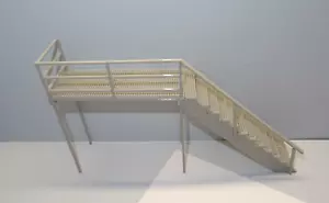 Neuheit 1:22,5 Metalltreppe Gitterstufen mit Podest Bausatz Modellbau Spur G - Bild 1 von 5
