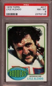 1976 Topps # 217 Lyle Alzado ☆ Hall of Fame☆ Denver Broncos ☆ Rare☆ PSA 8 NM-MT - Bild 1 von 1