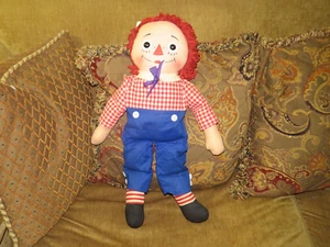 VINTAGE COLLECTIBLE CLOTH KNICKERBOCKER RAGGEDY ANN ANDY 25" BIG BOY DOLL - NICE - Picture 1 of 9