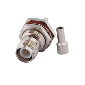 10pcs RP-TNC Jack(Male Pin) bulkhead O-ring connector Crimp LMR100 RG316 RG174 - Picture 1 of 4
