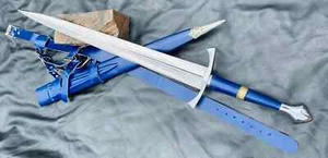 Hand Forged High Carbon Steel Medieval Sword Battle Ready Viking Sharp Blade - Picture 1 of 4