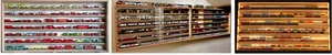 VitrinenSchmidt® HO module vitrine 240 cm x 36,6 cm x 8/5 cm, 4 niveaux de position H0 - Photo 1/4