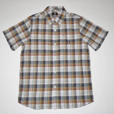 DC Shoes Niños Jóvenes Corte Tejido a Cuadros Informal Abotonado Algodón Camisa M  Foto 1 de 2