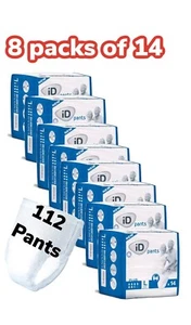 iD Pants Plus Large Case Saver 8 Packs of 14 Incontinence Pants Adult Pull Up - Picture 1 of 4