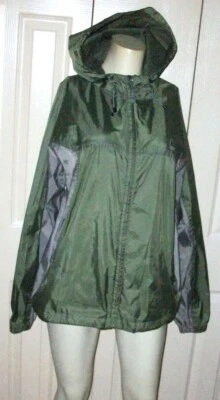  Chaqueta cortavientos con cremallera verde oliva L para dama Sierra Designs nueva sin etiquetas Foto 1 de 4