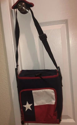 Красный, белый и синий изолированный ланч-бокс / кулер / наплечная сумка - Изображение 1 из 3