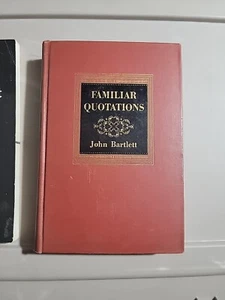 Familiar Quotations by John Bartlett, 1946 11th Edition, Hardcover, 1614 pages - Imagen 1 de 9