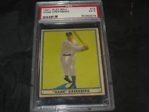 1941 Play Ball #18 Hank Greenberg PSA EX 5 ~Detroit Tigers Hofer! - Picture 1 of 5