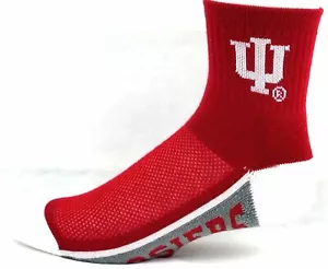 Indiana Hosenschuhe rot mit grauem Boden weiß Absatz & Zehe Deuce Viertelsocken - Bild 1 von 2