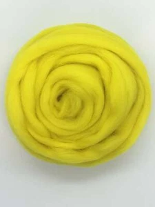 Lemon Drop Yellow Wool Top Roving - Picture 1 of 8