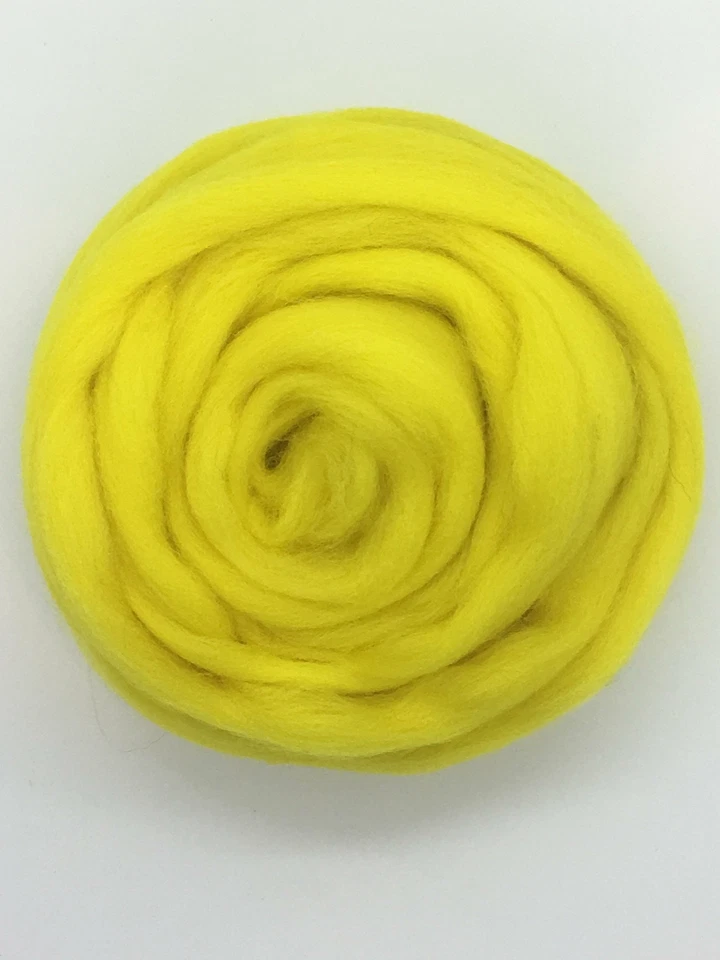 Lemon Drop Yellow Wool Top Roving - Image 1 of 4