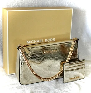 Michael Kors  Tasche Umhängetasche MD CHAIN  & Kartenetui GESCHENKSET BOX Gold - Bild 1 von 9