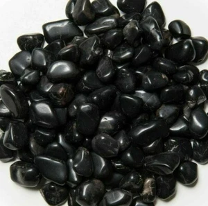 1/4 lb piedras preciosas de ónix negro caído cristales rocas gemas a granel - Imagen 1 de 3
