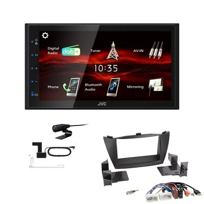 JVC Bluetooth 2DIN DAB+ Autoradio für Hyundai IX35 2010-2013 schwarz - Bild 1 von 4