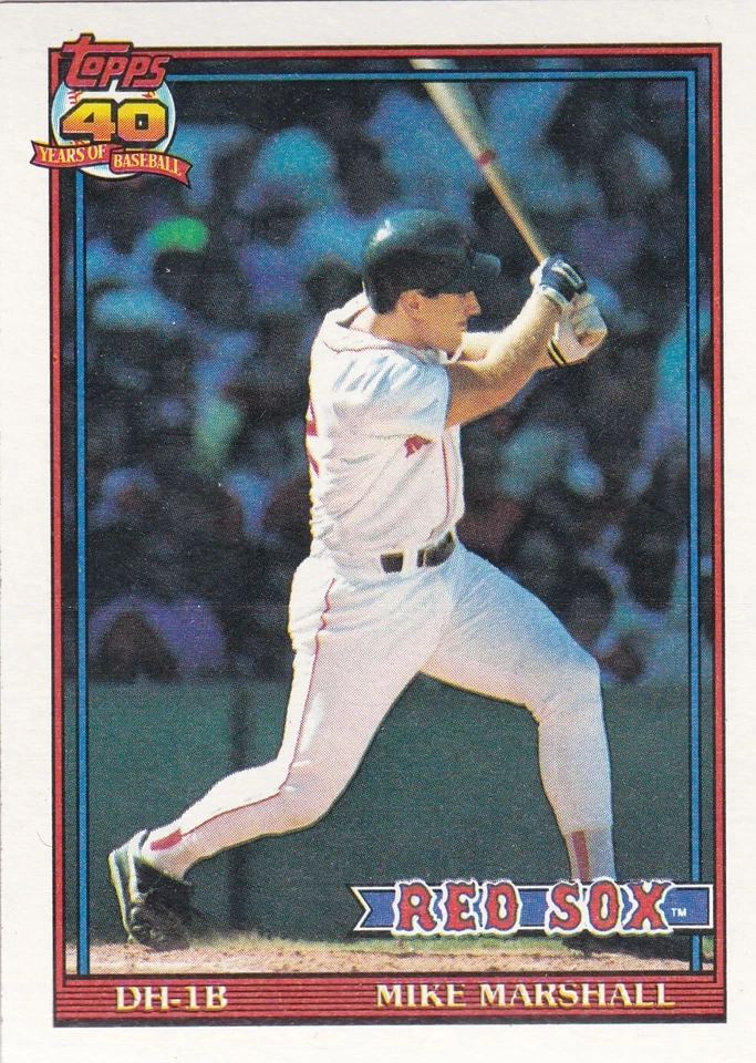 1991 Topps MLB Boston Red Sox Mike Marshall Trading Card - Image 1 of 1