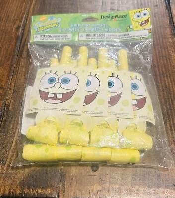 Bob Esponja Pantalones Cuadrados Papel Amarillo Fiesta de Cumpleaños Explosiones 8 Piezas 3Y+ Nuevos con Etiquetas Foto 1 de 2