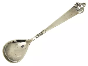 Cuchara de azúcar/crema ornamentada vintage 830 plata firmada por Noruega Nils Hansen - Imagen 1 de 6