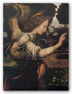Angelo (dettaglio dell'Annunciazione) Immagine Leonardo Da Vinci Misura 11 1/4" x 15" - Foto 1 di 1