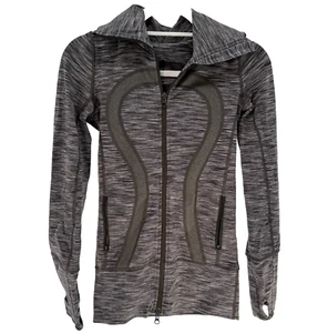 Lululemon Stride Hooded Jacket High Collar Wren Space Dye Wren Size 2 - Picture 1 of 14