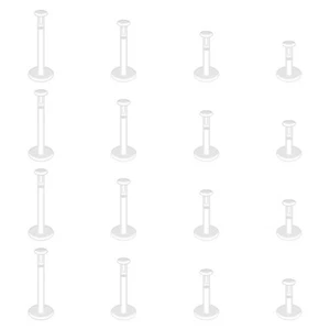 16PCS Clear 6-12mm Lip Piercing Retainer, Clear Nose Studs/Earrings for Sport... - Picture 1 of 6