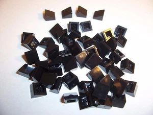 LEGO - 1x1x2/3 BLACK SLOPES - (50 pieces) - BRAND NEW! - Picture 1 of 1