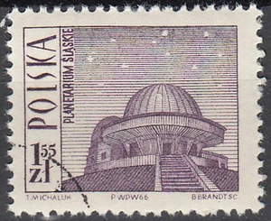 Polen gestempelt Astronomie Astrologie Observatorium Sternwarte Bauwerk / 616 - Bild 1 von 1
