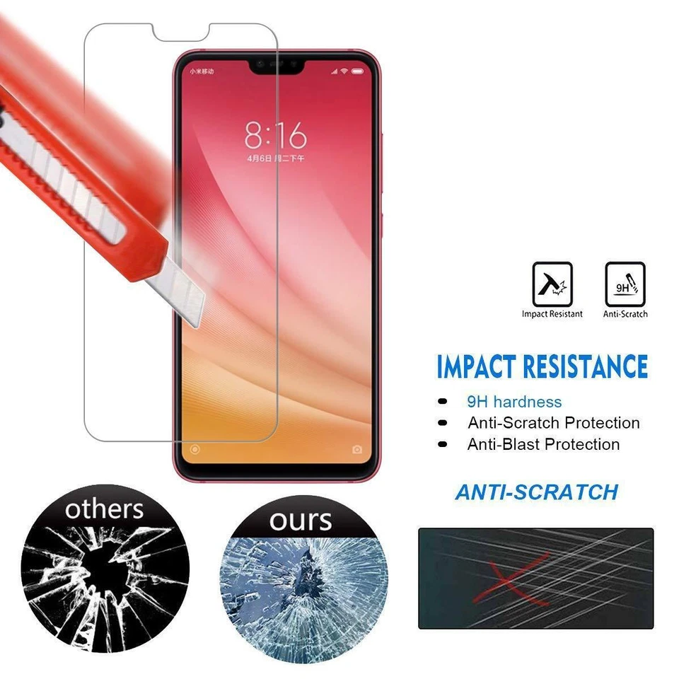 Protector Pantalla Cristal Templado 9H Transparente Delgado Nuevo Para Xiaomi Mi 8 Lite (PACK DE 5) Foto 1 de 1