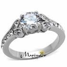 Stainless Steel 1.82Ct Cubic Zirconia 316 Engagement Ring Womens Size 5-10