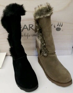 BEARPAW Stiefel Genevieve 11" Schaft Wildleder NEU Black & Seal Braun US UK EUR - Bild 1 von 7