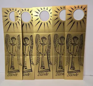 Vtg 12" Christmas Nativity Angel Gloria Excelsis Deo Candle Processional Hangers - Picture 1 of 21