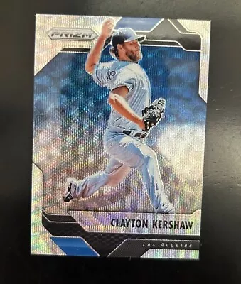 Clayton Kershaw Dodgers 2017 Panini Chronicles Prizm #32 Blue Wave Prizm /199 - Image 1 of 2