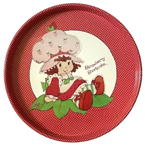Vintage Strawberry Shortcake Round Metal Tray 14" Collectible by Cheinco 1980 - Picture 1 of 12
