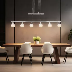 Lampada Pendente a Sospensione Regolabile 6 Fiamma LED Altezza H 160 CM - Foto 1 di 6