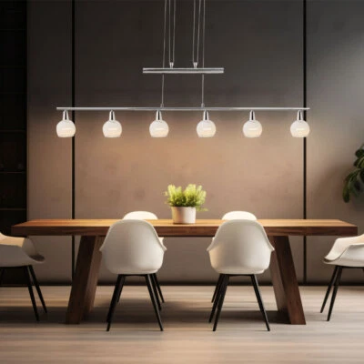 Lampada Pendente a Sospensione Regolabile 6 Fiamma LED Altezza H 160 CM - Immagine 1 di 4