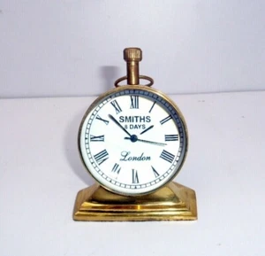 Vintage Style Table Top Desk Brass Clock Antique Collectible Watch Decorative - Picture 1 of 3