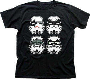Star Wars inspired Kiss Stormtrooper faces  inspired black t-shirt 9419 - Picture 1 of 2