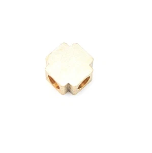 1/4" Female BSP Pipe Cross British Brass Fitting Vacuum Fuel Air Water Oil Gas - Picture 1 of 6
