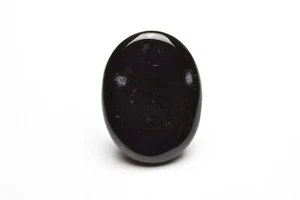 Black Onyx Crystal Worry Stone / Thumb Stone - Picture 1 of 1