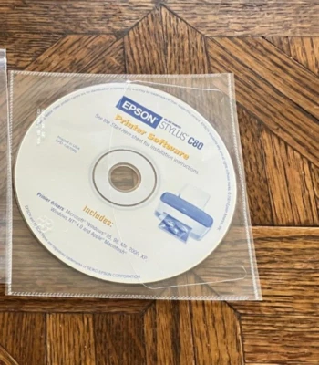 Epson Stylus C80 Ink Jet Printer Software/ 2001 Disk CPD-12670R-2 - Image 1 of 2